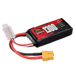 LinkMejor 2S 7.4V 1300mAh 60C LiPo Battery XT60 Plug for RC Drone