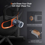 LinkMejor NT001 Ergonomic Office Chair High Back Desk Chair Standard Version with Unique Adjustable Lumbar Support Adjustable Backrest and Seat Pan Depth Tilt Function Headrest 3D Armrests Computer Chair Black