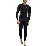 LinkMejor Men Full Body Dive Skins Wetsuit UPF50+ Sun Protection Quick-drying One-piece Long Sleeve Diving Top Pant Front Zip High Elastic Thin Snorkeling Clothes for Surfing Swimming