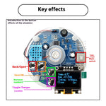 LinkMejor Atomizing Humidifier Kit DC5V OLED Display Real Time Monitoring DIY Circuit Board Easy Assembly