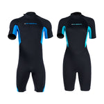LinkMejor Shorty Warm Wetsuit 1.5mm Neoprene Back Zip UPF50+ Sun Protection Soft Skin-Friendly Breathable Quick Dry Diving Suit for Snorkeling Surfing Kayaking Swimming