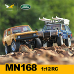 MNRC MN168 RTR 1/12 2.4G 4WD RC Car for Land Rover LED Light Off-Road Climbing Truck Rock Crawler Full Proportional Vehicles Models Toys Oil Filled Shocks