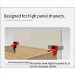 Adjustable Drawer Front Panel Installation Clamps Cabinet Hardware Jig Metal Cabinet Positioning Tool for Precise Fast Panel Fixing Woodworking Assembly