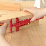 Precision Sliding Edge Ruler Woodworking Scriber Marking Line Adjustable T-Square Framing Ruler Depth Gauge Aluminum
