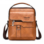 Men's Fashion PU Leather Shoulder Bag, Large Capacity Retro Business Crossbody Bag For Men Handbag Messenger Bag Waist Bag Office Use Bag Casual Day Bag, Multi-pocket Large Capacity, Waterproof and Wear-resistant