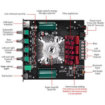 ZK-HT21 TDA7498E 2.1 Channel bluetooth 5.0 Power Amplifier Module 160Wx2+220W Subwoofer High Fidelity HD Sound AUX USB Input Home Theater Car Audio System