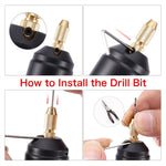 Mini Electric Portable USB Drill Handheld Engraving Pen Rotary Tool Kit Lightweight for DIY Jewelry Carving Craft Cutting Grinding Polishing Drilling Wood Acrylic