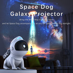 Elfeland BL-X02 Space Dog Galaxy Projector with 13 Swappable Star Patterns 360° Rotation HD Focus Lens Bluetooth Speaker RGB Ambient Light