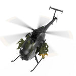 LinkMejor F118S 1:16 Scale MH-6 MD500 Little Bird 2.4G 9CH GPS Stabilized Flybarless RC Helicopter RTF
