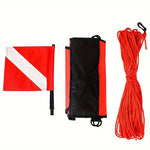 Spearfishing Buoy Hi-Visibility Inflatable Torpedo Buoy Float Signal With Dive Safety Flag Suitable for Scuba Diving Freediving Snorkeling Swimming