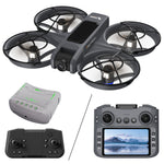 X226 WiFi FPV with Goggles Glasses / 5.9inch LCD Screen Controller HD Dual Camera Electrically Adjustable Optical Flow Hover Circle Protection LED Light Brushless 2.4G 4CH 6-Axis Remote Control Toys RC Drone Quadcopter RTF