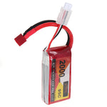 LinkMejor 7.4V 2000mAh 95C 2S LiPo Battery T Deans Plug for HSP RGT 18000 RC Car