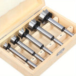 Forstner Drill Bit Set High Carbon Steel Woodworking Tools 5pcs 15mm 20mm 25mm 30mm 35mm Self Centering Hole Saw Wood Plastic Plywood Round Shank Precision Cutting