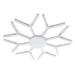 [EU Direct] Elfeland 8-Leaf Foldable Crystal Snowflake LED Ceiling Light E27 Adjustable Shape AC 85~265V Ultra-Bright Wide-Angle Lighting for Home Garage Shop