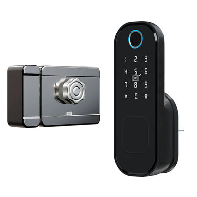R5 Tuya Smart WiFi Lock Fingerprint APP Password IC Card Key Unlock Electronic Door Lock for Home Safety