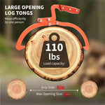 8/13/20inch Heavy Duty Stainless Steel Log Lifting Tongs 330 lbs Capacity Secure Hook Grip for Firewood Collection Brush Clearing Outdoor Wood Handling Tools