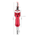 Woodworking Step Drill Bit Countersink Drill Bit with Adjustable Depth Stop 82 Degree Carbide Tipped with Replaceable Pilot Drill Bit1/4" Quick Release Hex Shank for Woodworking Pilot Screw Holes