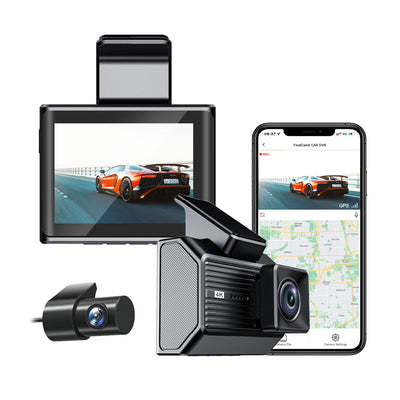 LinkMejor A6703 4K Ultra Car Dash Cam WiFi App Control Front Rear Dual Lens 170° Wide Angle HD Night Vision 2.4Inch Display Screen Parking Monitor G-Sensor