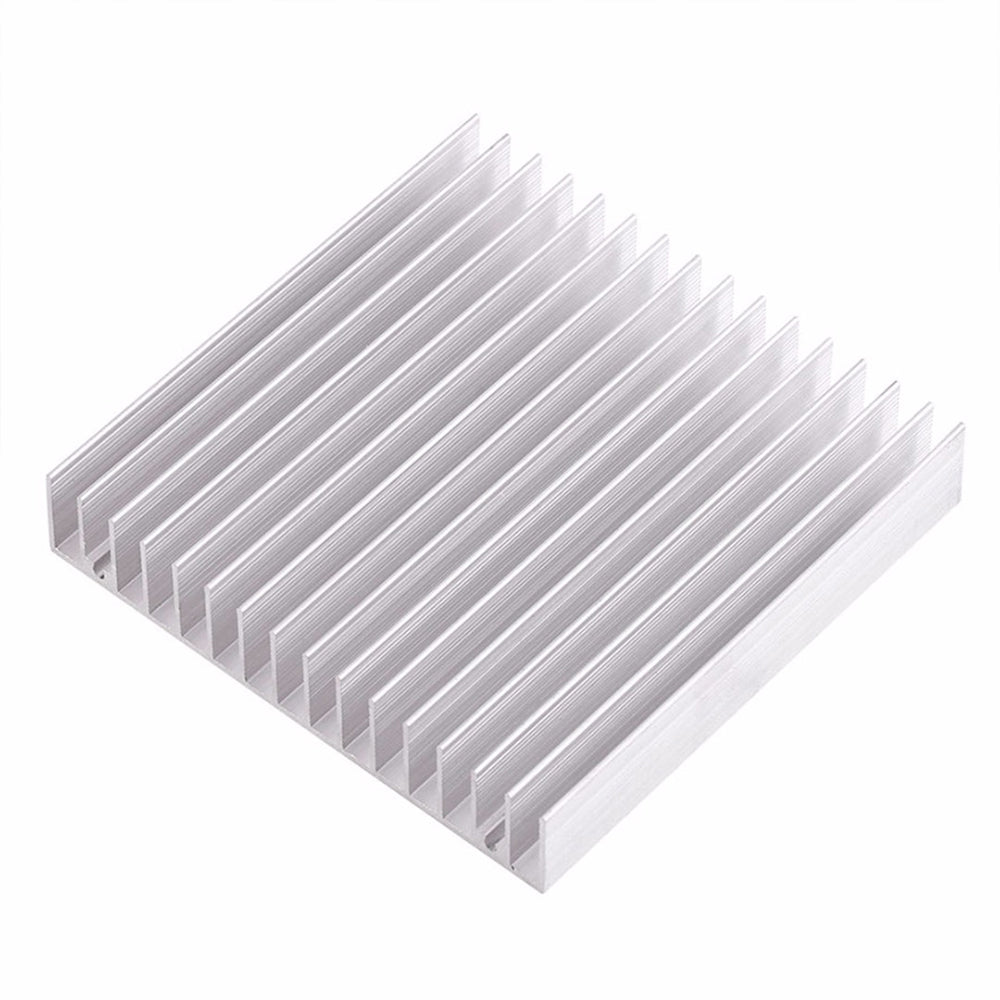 Aluminum Heatsink 100*100*18mm MOS Tube Heat Sinks Radiator for IC Module PC Computer LED PCB Semiconductor Devices with 16 Pcs Fins