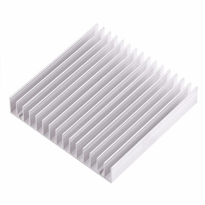 Aluminum Heatsink 100*100*18mm MOS Tube Heat Sinks Radiator for IC Module PC Computer LED PCB Semiconductor Devices with 16 Pcs Fins