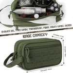 Men's Multifunctional Toiletry Bag Waterproof Compartment EDC Tool Storage Bag Skin Care Shaving Hygienic Organizer for Outdoor Travel Adventures