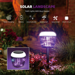 LinkMejor Solar Mosquito Killer Lawn Light Waterproof Outdoor Bug Zapper with UV Light 3 Modes Safe Design Mosquito Repellent Light