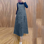 LinkMejor Women Maxi Dress Solid Color Wide Halter Dress Comftable Workwear Wide Straps Long Dress Plus Size