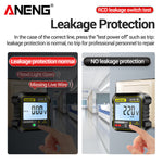 LinkMejor AC10+ Digital Display Socket with LCD Screen Voice Broadcast Leakage Protection Phase Meter Plug For Reliable Performance- Ideal for Standard Power Outlets
