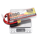 LinkMejor Power 14.8V 4500mAh 100C 4S Lipo Battery XT60 Plug for FPV RC Drone