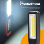 LinkMejor LED Work Light Car Garage Mechanic Lamp USB Rechargeable Flashlight with Magnetic Torch Emergency Light Warning Lantern