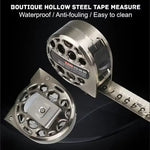Metric Tape Measure 3/5/7.5M Stainless Steel Anti-corrosion Retractable Ruler Hollow Design Woodworking Measuring Tools Gadget