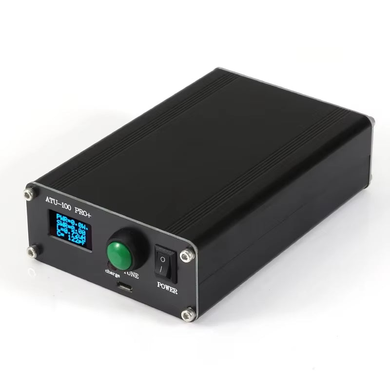 ATU-100 Pro+ Automatic Antenna Tuner 1.8-30MHz HF Band 100W Peak Power USB Charging OLED Display Portable Metal Case