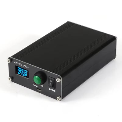ATU-100 Pro+ Automatic Antenna Tuner 1.8-30MHz HF Band 100W Peak Power USB Charging OLED Display Portable Metal Case