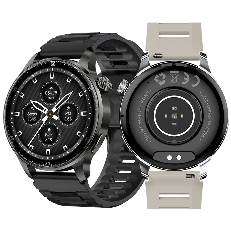 L7 1.52-inch AMOLED Display GPS Altitude+Compass bluetooth Call Heart Rate Blood Pressure Blood Oxygen Monitor Sleep Monitoring IP68 Waterproof Multi-sport Modes Smart Watch