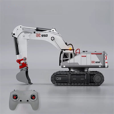 LinkMejor 9581 RTR 1/50 2.4G 28CH All Alloy RC Car Excavator 950  Lead Screw Remote Control Simulation Engineering Vehicles Electric Toys Models