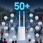 LinkMejor CF-EW61-S Outdoor WiFi Access Point 300Mbps 2.4GHz Long Range Omnidirectional Weatherproof IP66 High Power QualcommChip PoE Wireless AP for Park Farm