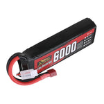 LinkMejor Power 7.4V 6000mAh 100C 2S LiPo Battery T Plug for RC Car