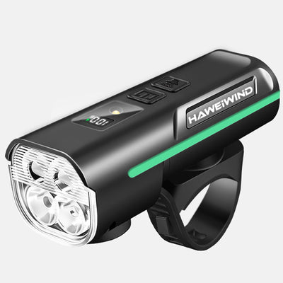 LinkMejor Bike Light 1000LM USB Rechargeable 3600mAh Bike Headlight With Horn LCD Display Auto Sensor Cycling for MTB, Scooters