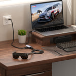 J-CUH905 AR Glasses Charger Converter 5-in-1 Type-C Multifunction Extension Dock with USB / PD65W / USB-C Data / AR Screen Projection for VR Glasses Laptop Switch Steamdeck