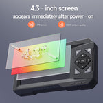 Industrial Endoscope ES01 4.3 Inch Screen 5M 1080P HD IP67 Waterproof Video Inspection Camera Cable Rechargeable Battery