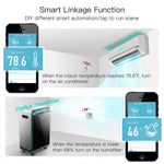 LinkMejor Tuya ZIGBE Smart Digital Temperature and Humidity Sensor LCD Display Intelligent Hygrometer Thermometer Data Log APP Remote Control Compatible with Amazon Alexa & Google Home