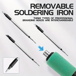 Adjustable USB Rechargeable Soldering Iron Kit with Three Tips for Home Appliance Repair Jewelry Making and DIY Projects Non-slip Grip and Storage Box