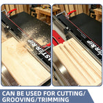 LinkMejor Auxiliary Rip Fence 3-Min Setup Reinforced Base Adjustable Positioning Stop Universal Fit for Most Table Saws Woodworking Ripping Fence & Guide