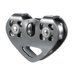 30 kN Zipline Trolley Dual Pulley for 13mm Rope 12mm Cable Aluminum Alloy Climbing Caving Rescue Aloft Work