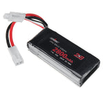 2Pcs LinkMejor 7.4V 2800mAh 25C 2S LiPo Battery Small Tamiya Plug for RC Car