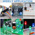 1780PCS Electronic Component Kit Ultimate Edition For UNOs R3 Breadboard Jumper Wires Resistors Capacitors Diodes Transistors PCB Boards Starter Kit