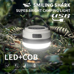 LinkMejor SHARK Multifunctional Portable Adjustable Lantern Outdoor Camping Tent Light Rechargeable Emergency Lighting