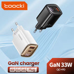 [GaN Tech] LinkMejor TCT33-22EU 33W 2-Port USB PD Charger USB-A+USB-C PD3.0 QC3.0 Fast Charging Digital Display Wall Charger Adapter EU Plug for iPhone 16 Pro 15 14 Pro Max 13 12 for Huawei Pura X for Samsung Galaxy S25 Ultra
