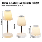 Elfeland Gesture Control USB Rechargeable LED Table Light with RGB Color Changing 3 Color Temperatures & Adjustable Height LED Mood Light for Desktop Bedroom Office
