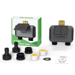 2 Zone WiFi Water Timer Smart Irrigation Timer Water Valve Controller  Solar Powered  Smart Life App 2000mAh Battery USB-C Charging 0.05-0.8MPa Water Pressure Auto Watering Timer